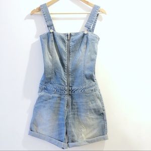 Karen millen denim short overall size 4